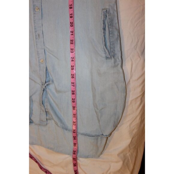 Anthropologie Thread & Supply Light Denim Button Down Dress Women size Small - Picture 8 of 10